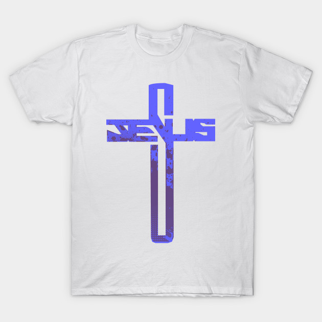 Purple Jesus Cross T-Shirt-TOZ